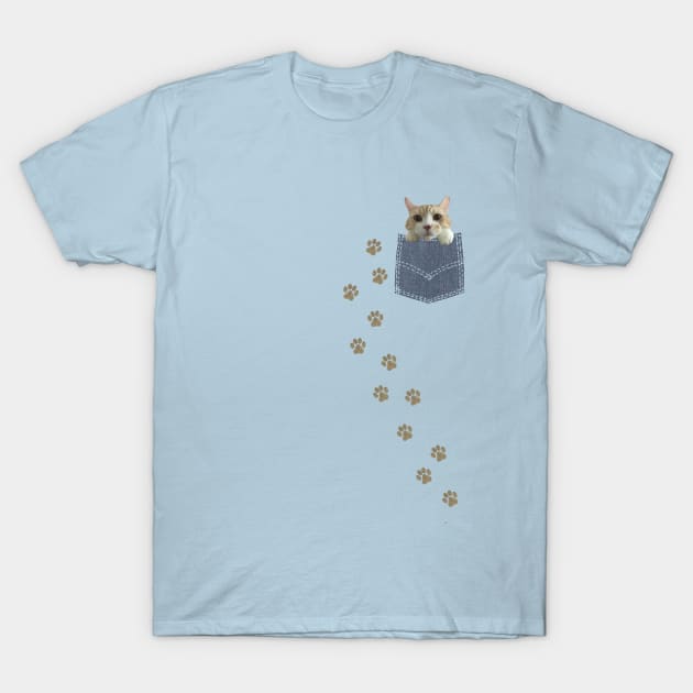 Cute Cat in the Pocket T-Shirt by Bluepress